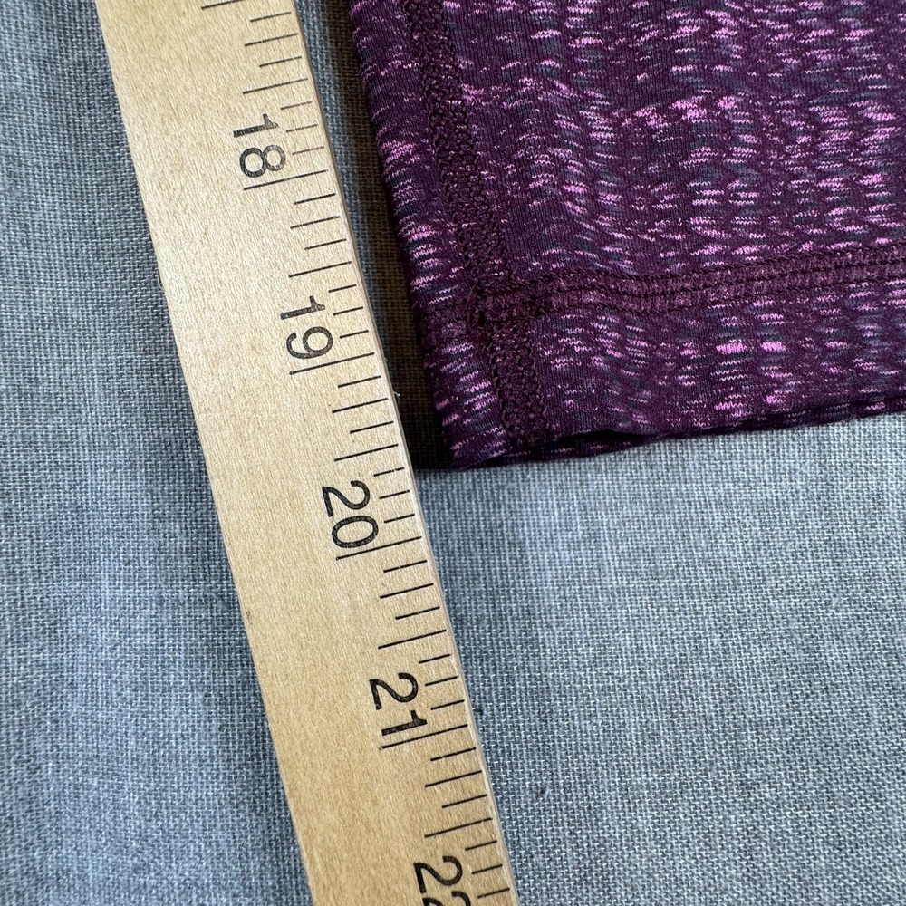 Lululemon Pants Womens 6 Purple Pink Space Dye Crop Leggings Yoga Athletic - Picture 6 of 8